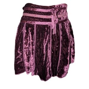 Anthropology Nick & Mo Velvet Purple Skirt small